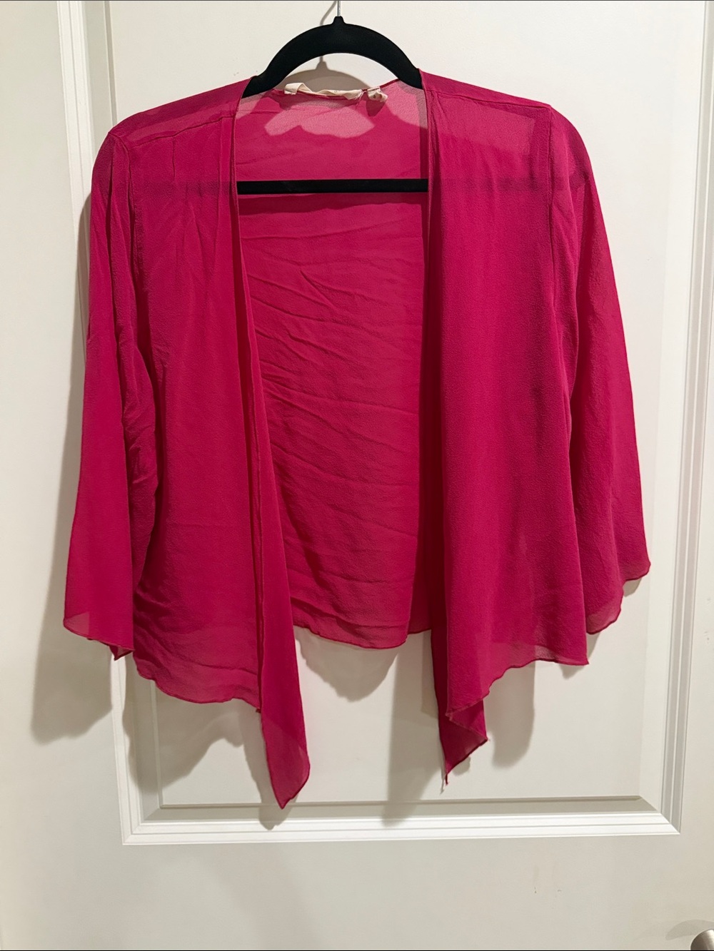 Soft Surroundings Fuchsia Open-Front Lightweight Cardigan